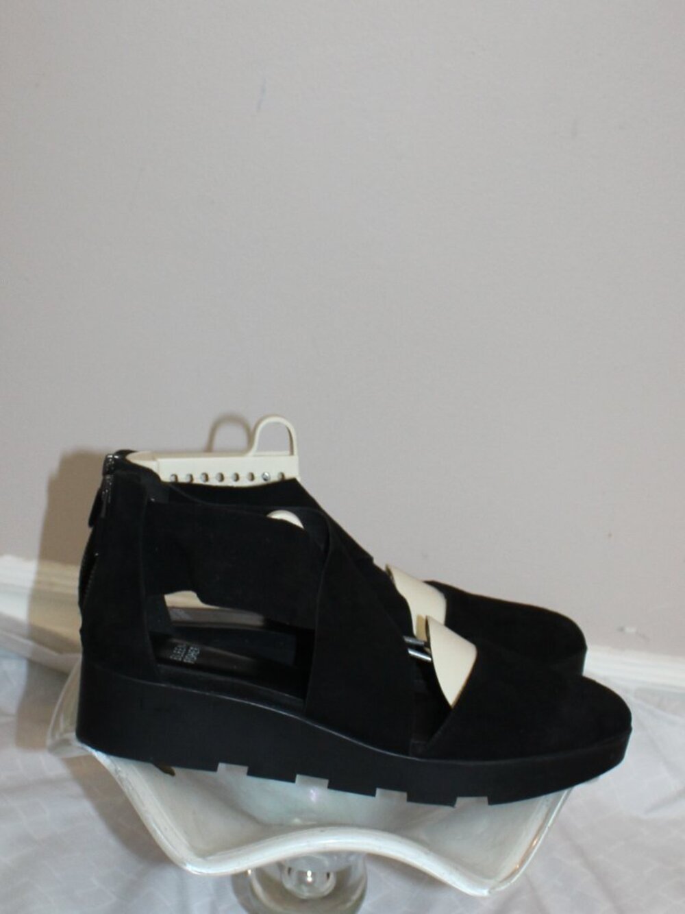 Eileen Fisher Black Suede  Sneaker crossover Sandal Size 9